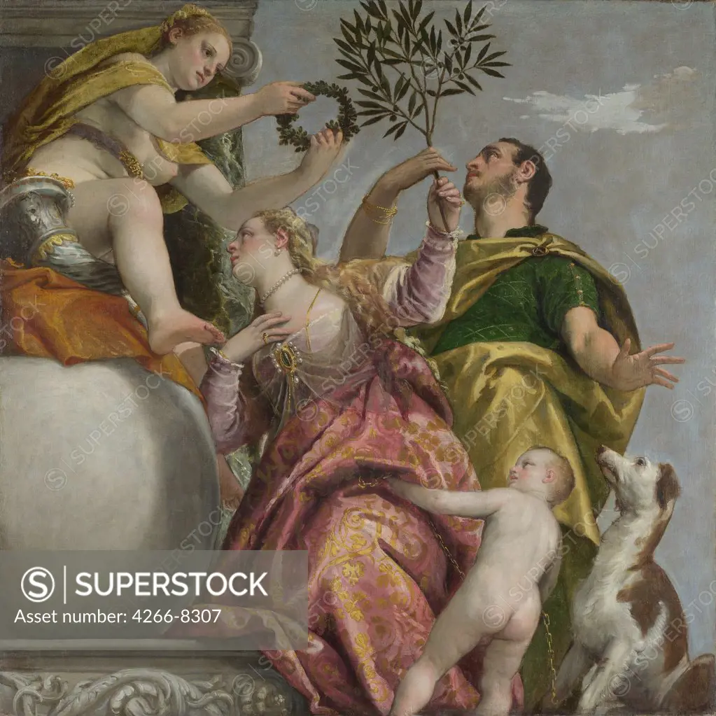 Allegory of love by Paolo Veronese, Oil on canvas, circa 1575, 1528-1588, Great Britain, London, National Gallery, 187x187