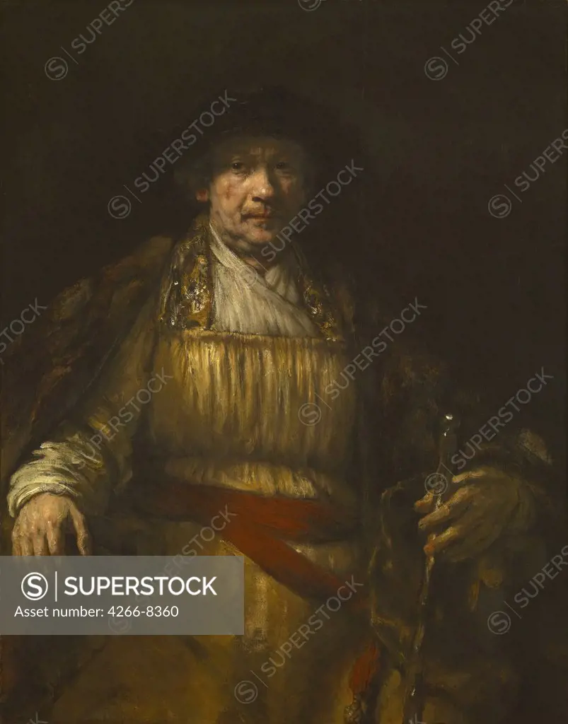 Self portrait by Rembrandt van Rhijn, Oil on canvas, 1658, 1606-1669, Usa, New York, Frick Collection, 134x104