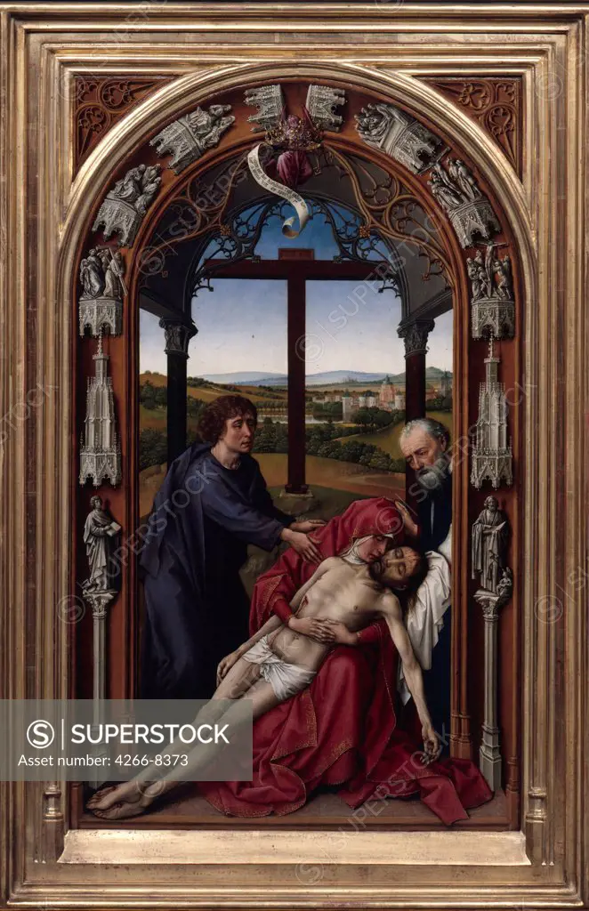 Miraflores Altar by Rogier van der Weyden, Oil on wood, circa 1440, circa1399-1464, Germany, Berlin, Staatliche Museen, 71x43