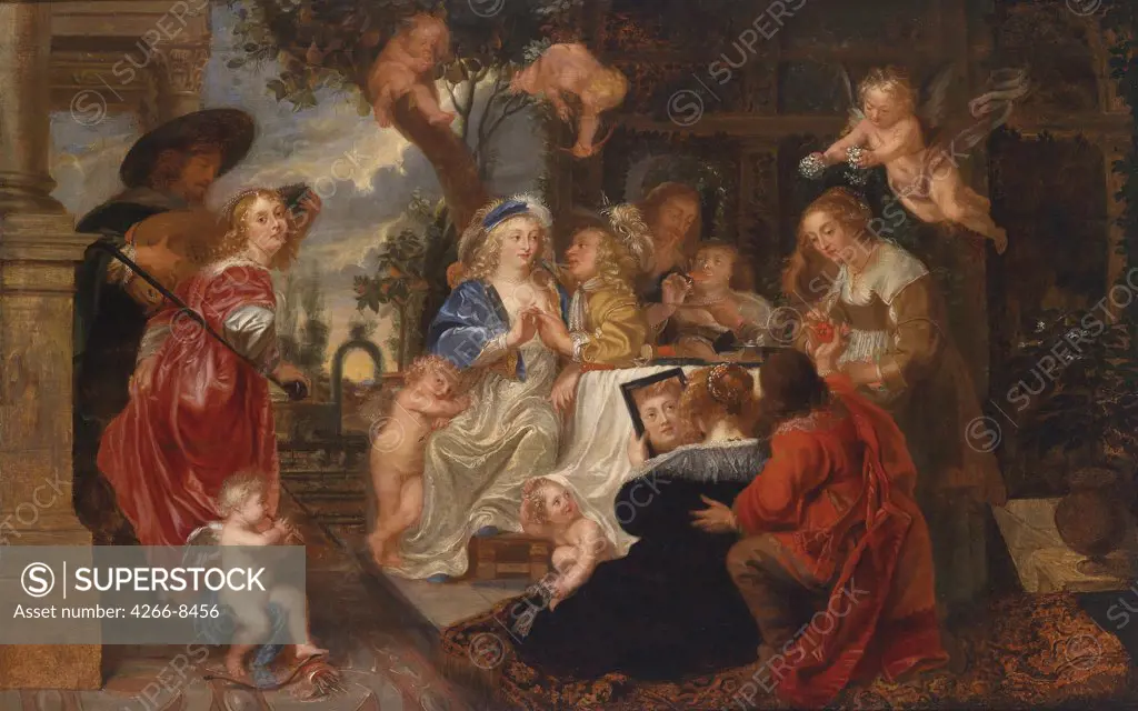 Garden Of Love by Peter Paul Rubens, Oil on wood, Private Collection, 74x117