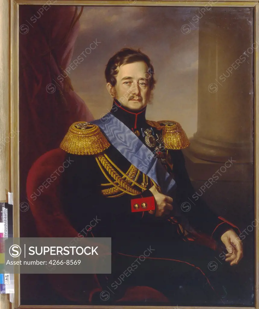 Portrait of Ivan Paskevich by Jan Ksawery Kaniewski, Oil on canvas, 1845, 1805-1867, Russia, Simferopol, Regional Art Museum, 126x92, 5