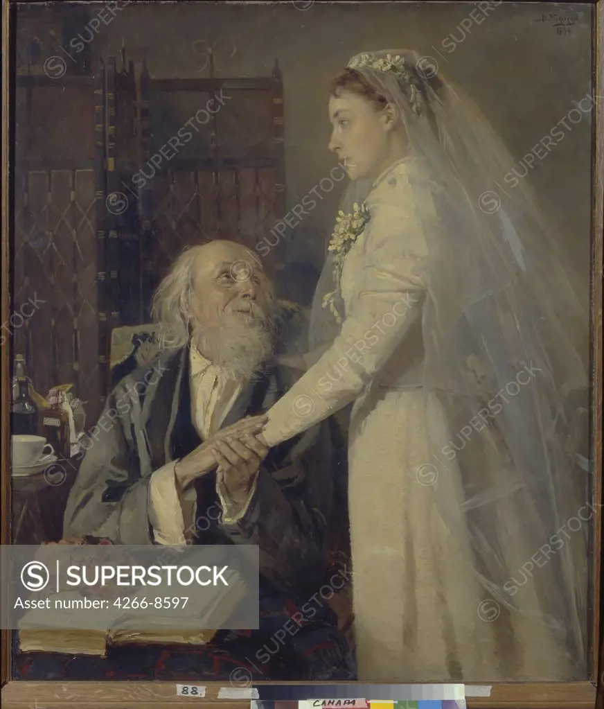 Bride by Vladimir Yegorovich Makovsky, Oil on canvas, 1894, 1846-1920, Russia, Samara, State Art Museum, 115x99
