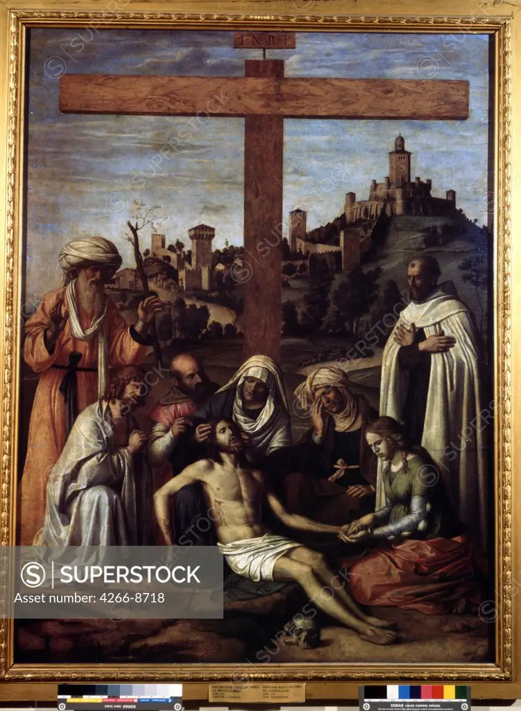 Descent from cross by Giovanni Battista Cima da Conegliano, Oil on canvas, circa 1510, circa 1459-1517, Russia, Moscow, State A. Pushkin Museum of Fine Arts, 199x148