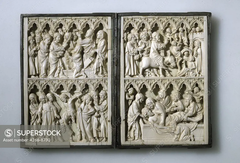 Scenes from Jesus Christ life by Anonymous artist, Ivory, 14th century, National Museum Palace of the Grand Dukes of Lithuania