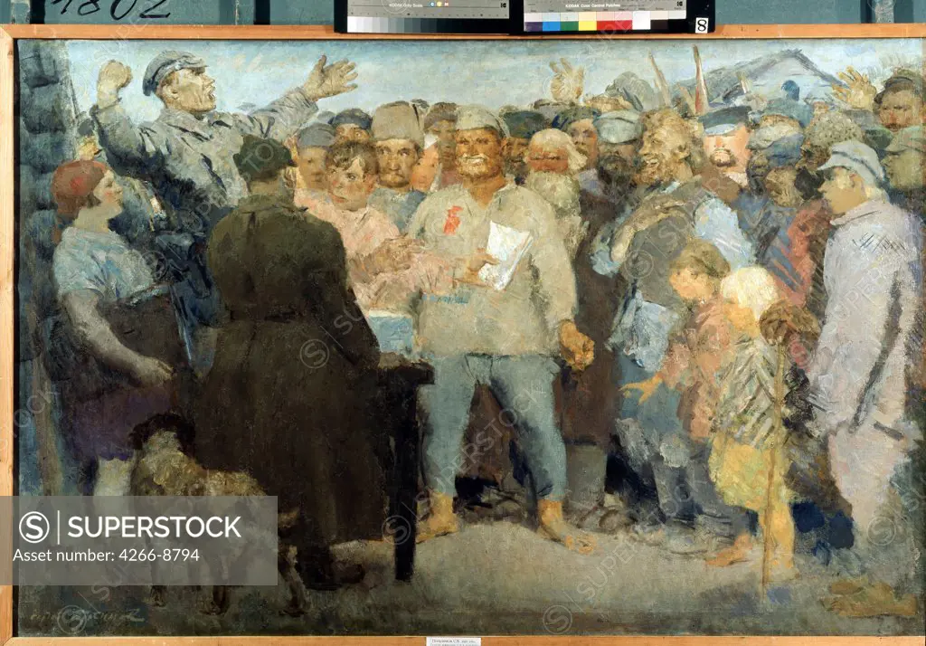 Gerasimov, Sergei Vasilyevich (1885-1964) State Tretyakov Gallery, Moscow 1927 Oil on canvas Soviet political agitation art Russia History 