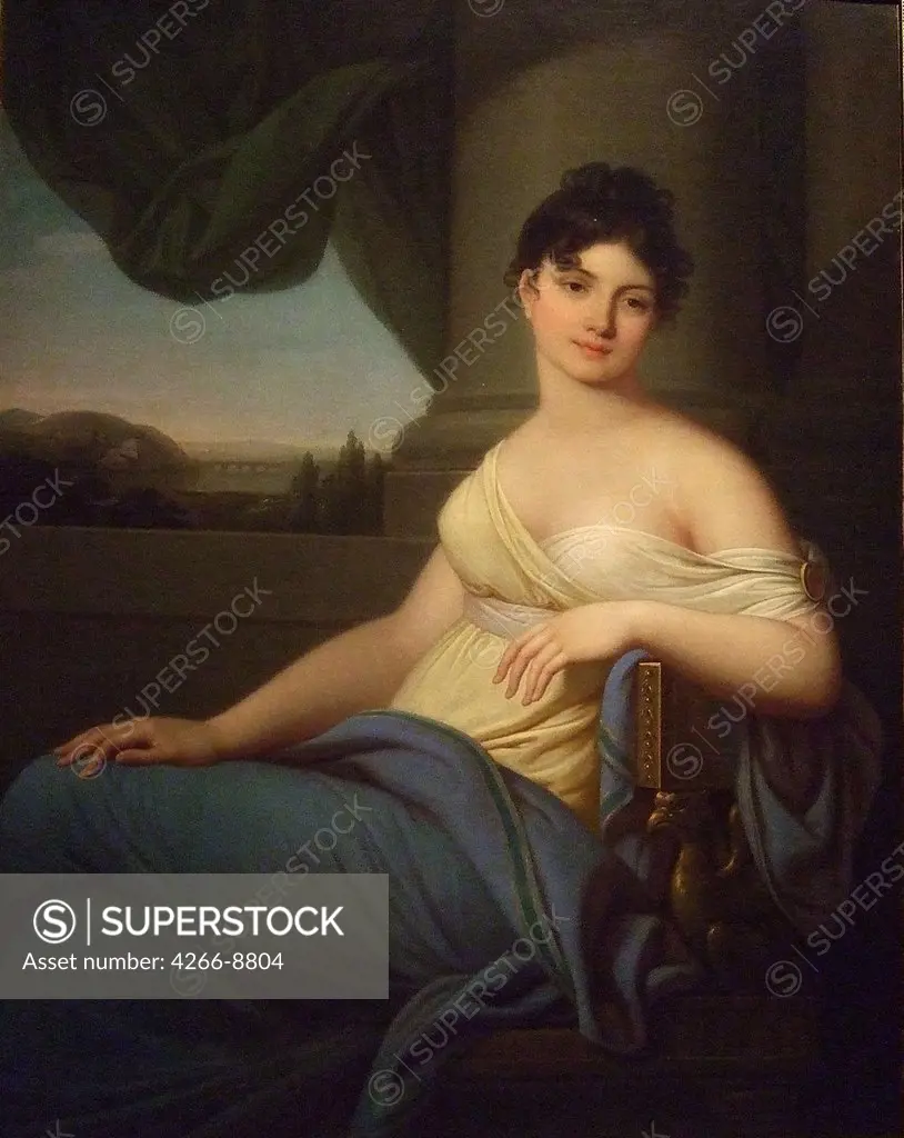 Portrait of woman by Jozef Grassi, Oil on canvas, 1807, 1757-1838, Germany, Dresden, State Art Gallery, 136, 5x106