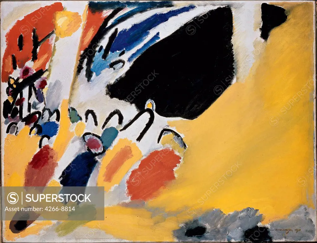 Kandinsky, Wassily Vasilyevich (1866-1944) Stadtische Galerie im Lenbachhaus, Munich 1911 77,5x100 Oil on canvas Expressionism Russia 