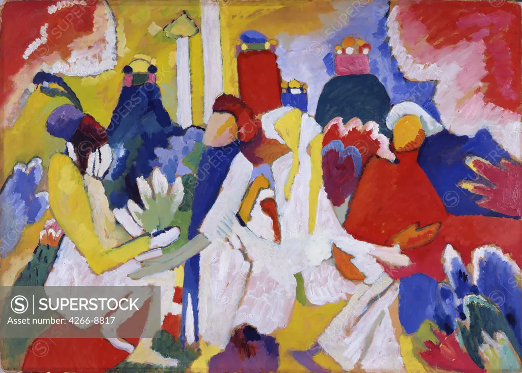 Kandinsky, Wassily Vasilyevich (1866-1944) Stadtische Galerie im Lenbachhaus, Munich 1909 69,5x96,5 Oil on canvas Expressionism Russia 