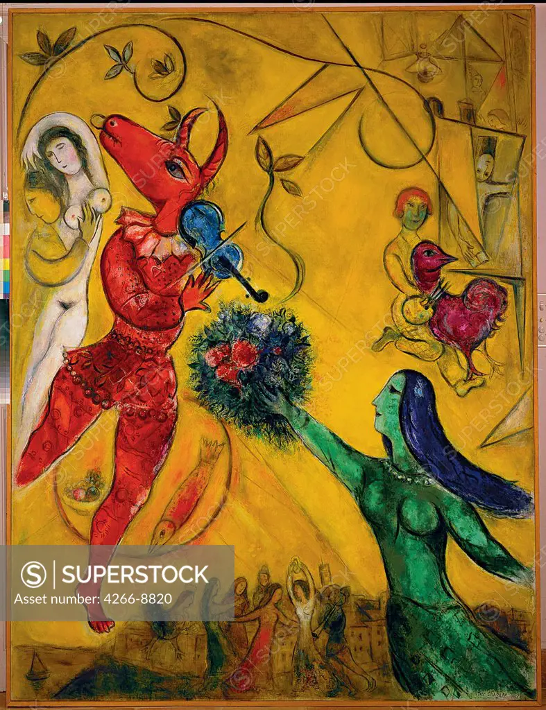 Chagall, Marc (1887-1985) Musee national d'art moderne, Centre Georges Pompidou, Paris 1950-1952 238x175 Oil on canvas Modern Russia 