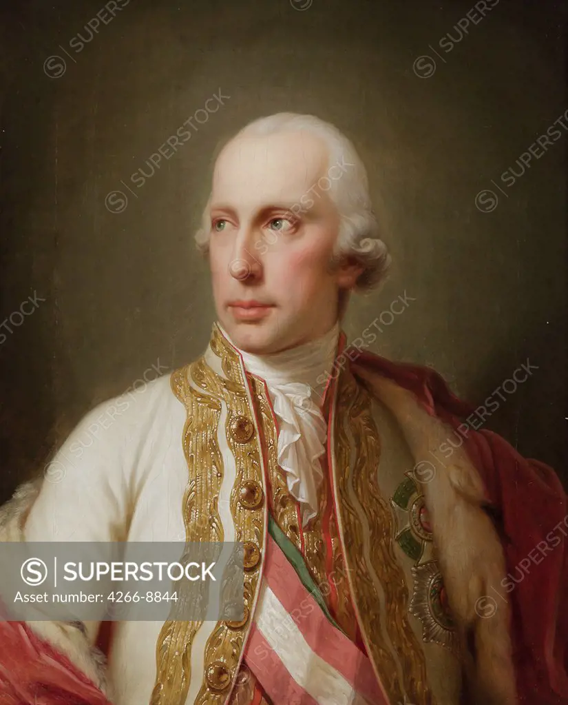 Portrait of emperor Francis II by Johann-Baptist Lampi the Younger, Oil on canvas, 1775-1837, Private Collection, 77x61