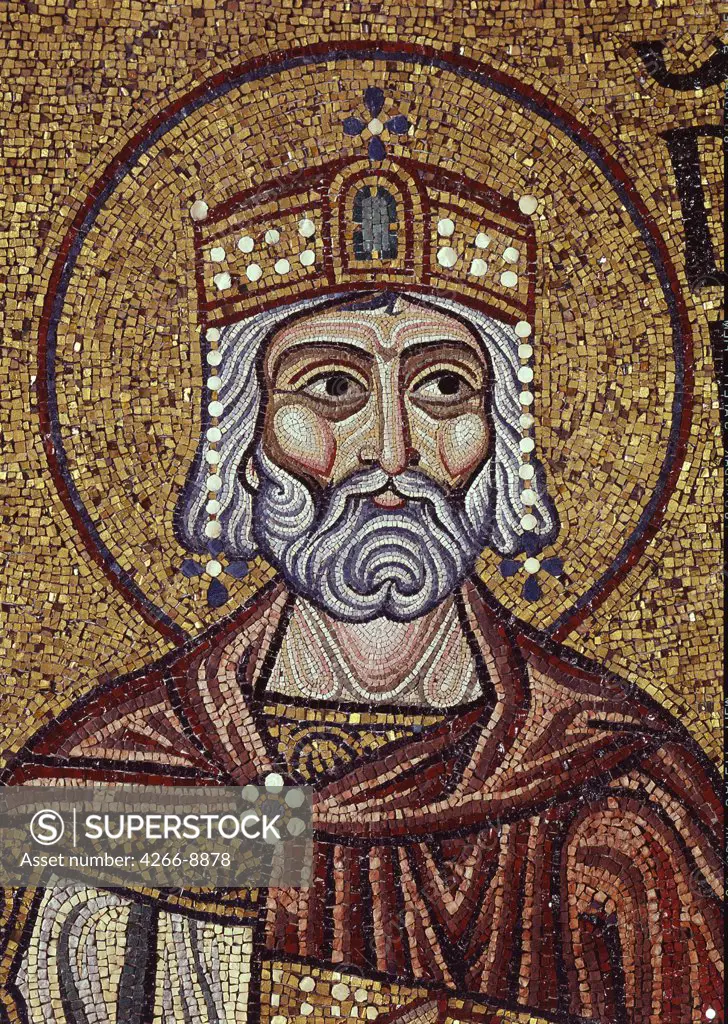 Mosaic with King David by anonymous artist, mosaic, Italy, Venice, Saint Mark's Basilica