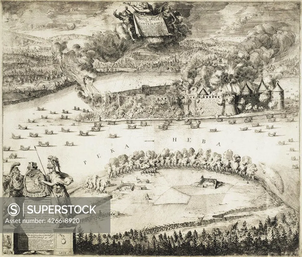 Russian-Swedish War by Anonymous artist, print, Russia, St. Petersburg, State Hermitage, 50, 5x60, 5