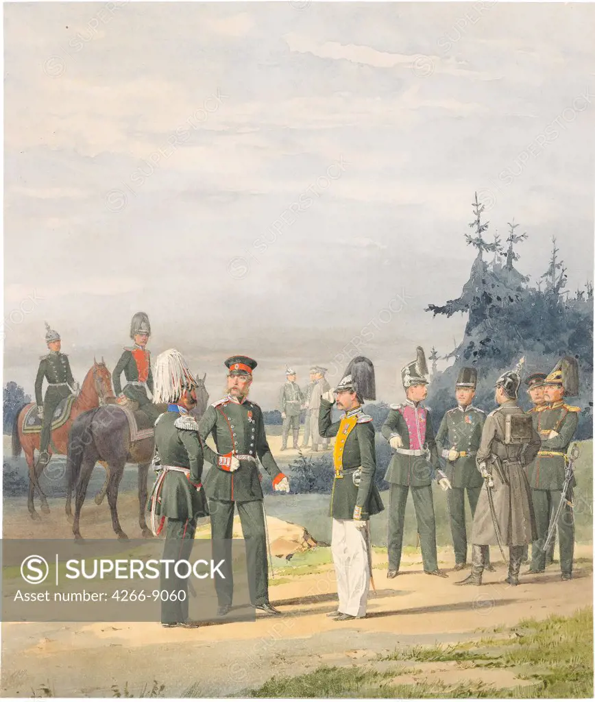 Soldiers by anonymous artist, painting, Private Collection, 41x35
