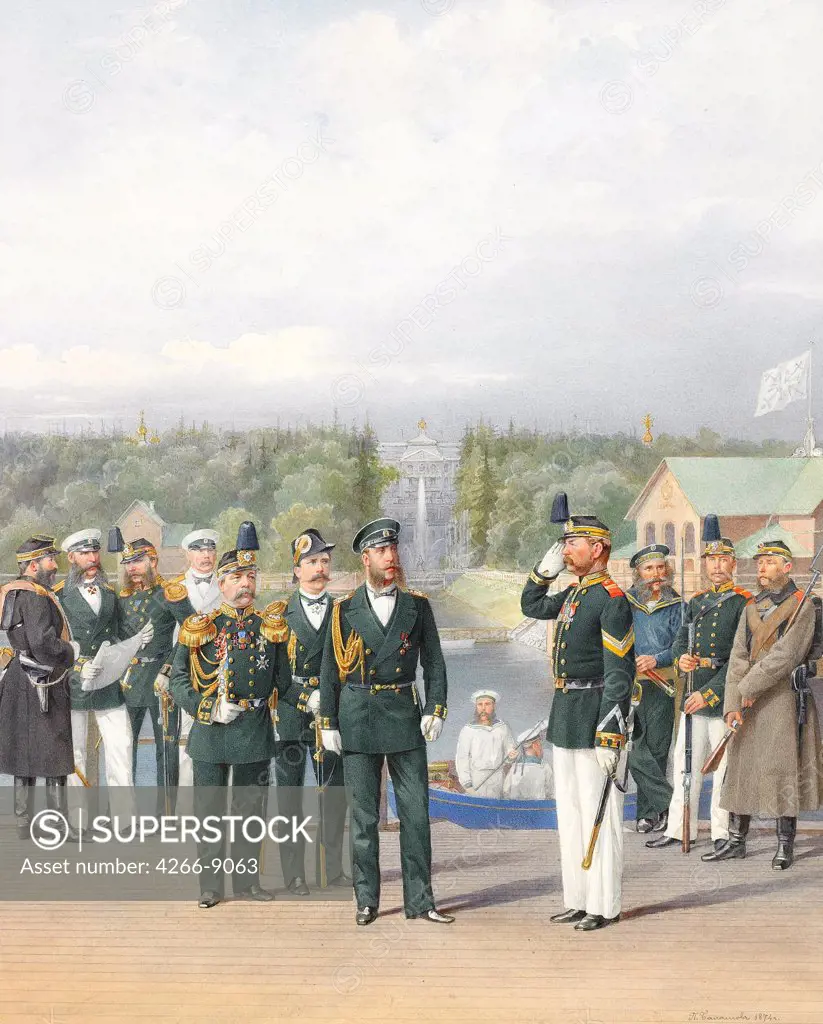 military celebration by anonymous artist, painting, Private Collection