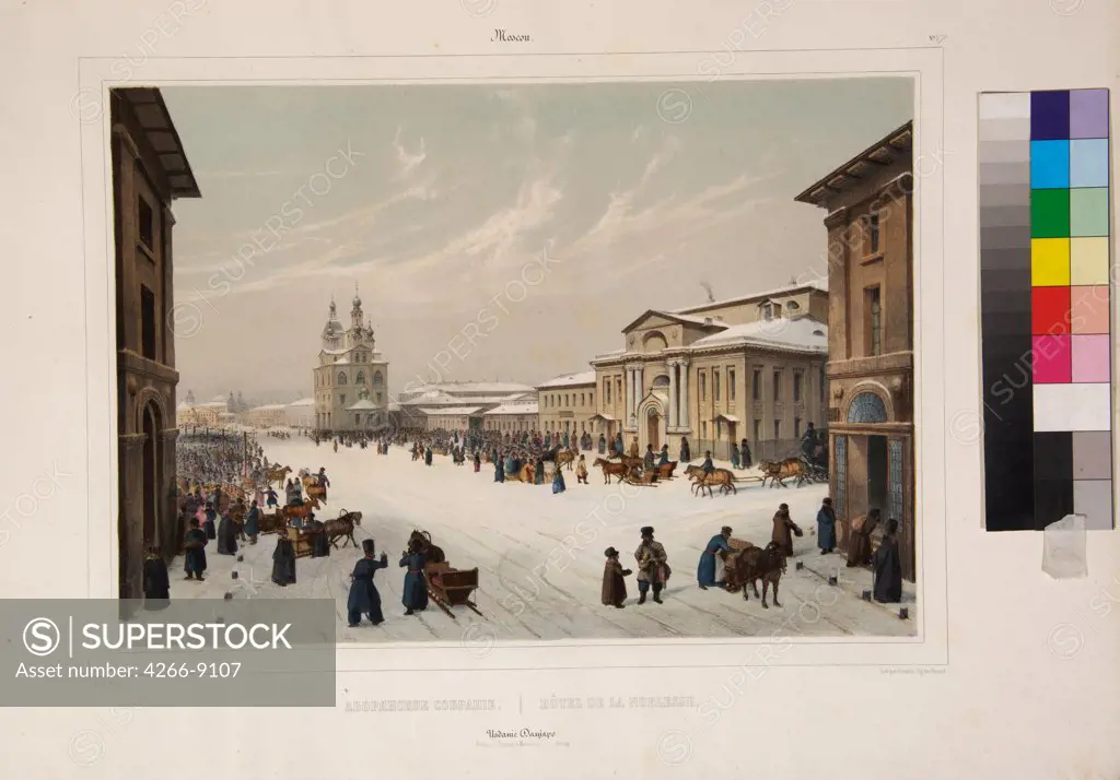 Moscow in winter by anonymous artist, painting, Russia, Moscow, Museum of Private Collections in A. Pushkin Museum of Fine Arts,