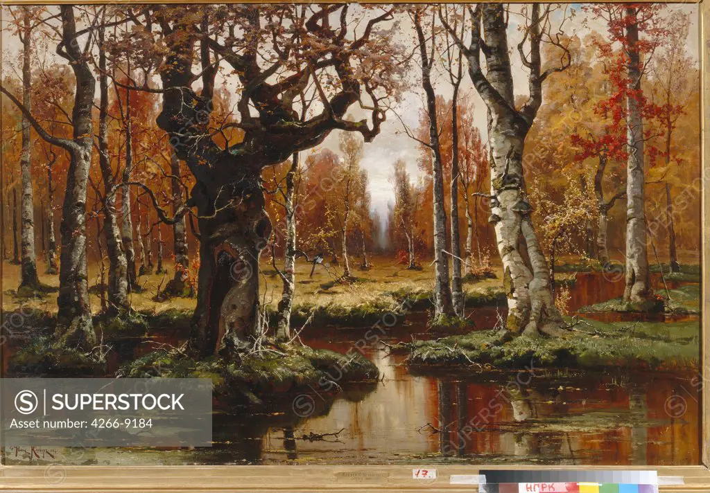 Autumn landscape by anonymous artist, painting, Russia, Syktyvkar, State Art Museum of the Republic of Komi, 94x143, 5