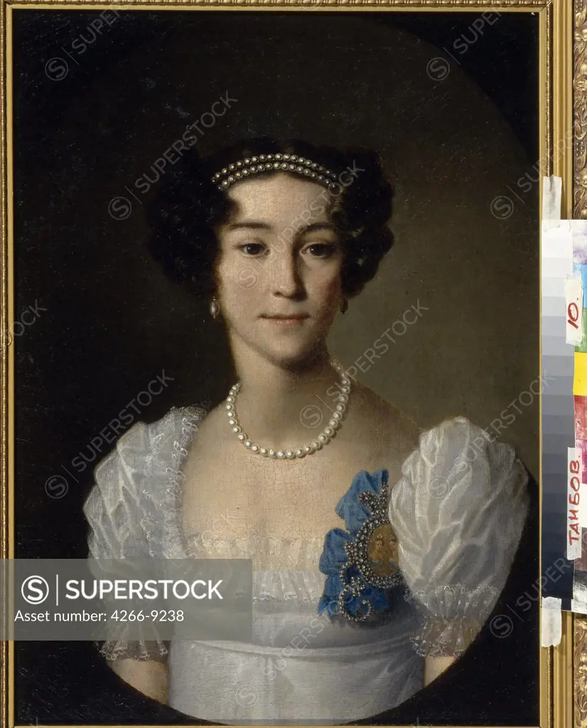 Portrait of countess Anna Orlova-Chesmenskaya by anonymous artist, painting, Russia, Tambov, Regional Art Gallery, 66, 5x49, 3