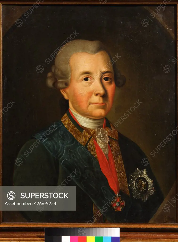 Portrait of Fyodor Wadkowski by anonymous artist, painting, Russia, St. Petersburg, A. Suvorov State Memorial Museum