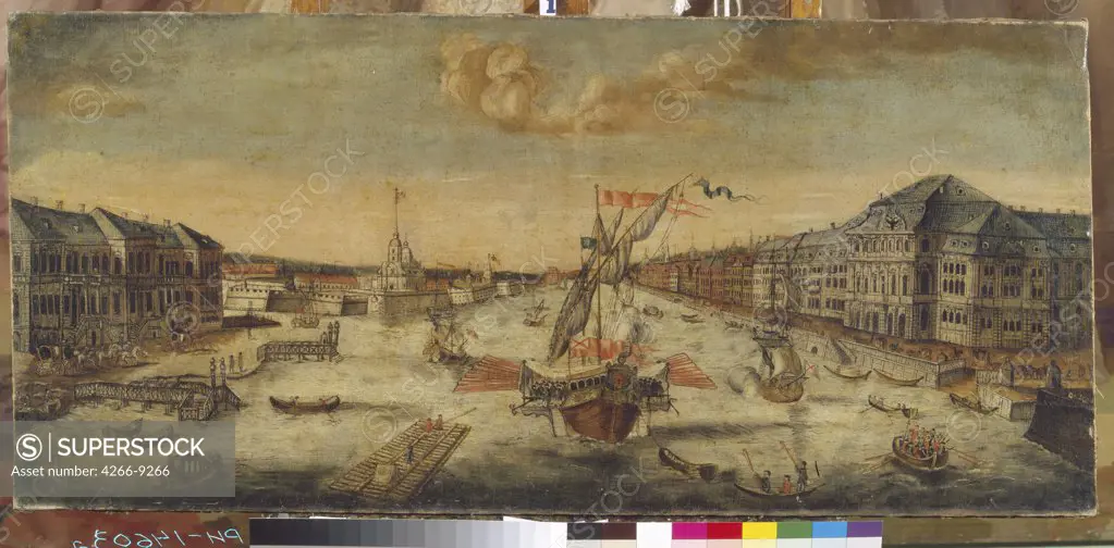 View of Neva river by anonymous artist, painting, Russia, St. Petersburg, State Russian Museum, 56, 5x122, 5