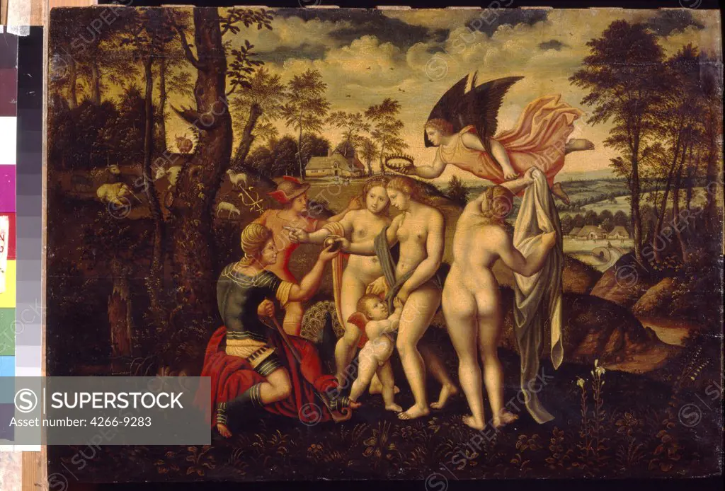 Judgment Of Paris by anonymous artist, painting, Russia, Moscow, State A. Pushkin Museum of Fine Arts, 40x56