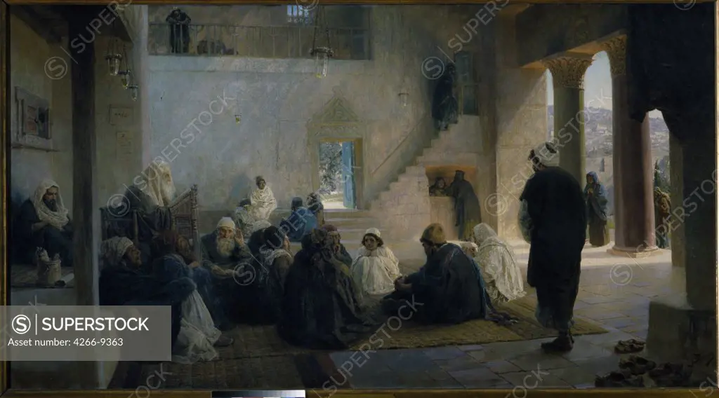 Men discussing by anonymous artist, painting, Russia, Moscow, State Tretyakov Gallery, 150x272, 8