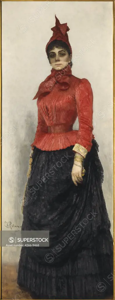 Portrait of Varvara Ikskul von Hildenbandt by anonymous portrait, painting, Russia, Moscow, State Tretyakov Gallery,