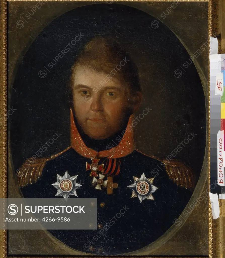 Portrait of Dmitry Neverovsky by anonymous artist, painting, Russia, Moscow, State Borodino War and History Museum, 55x40