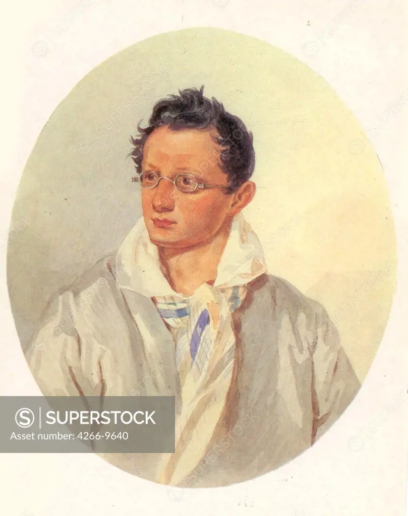 Portrait of Alexander Raevsky by anonymous artist, painting, Russia, Moscow, State Museum of A.S. Pushkin
