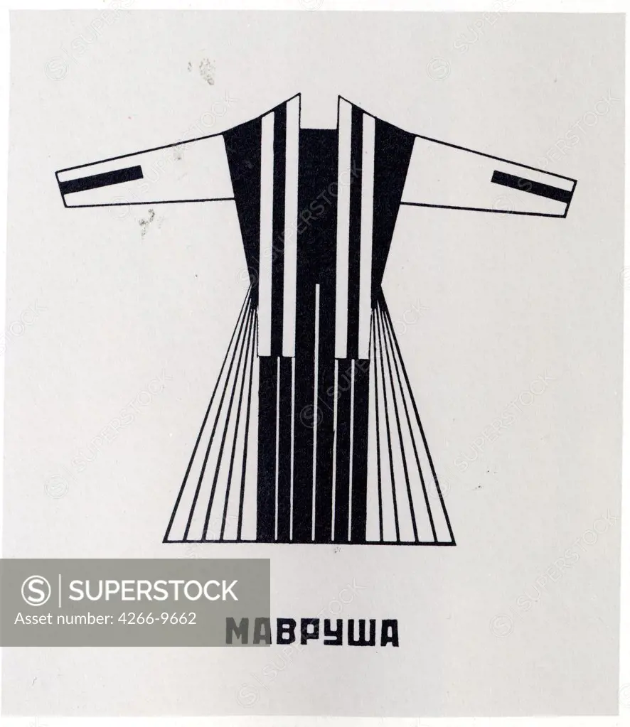 Russian State Library, Moscow Stepanova, Varvara Fyodorovna (1894-1958) Costume design for the play The Death of Tarelkin by A. Sukhovo-Kobylin Opera, Ballet, Theatre 18814 Lithograph Constructivism
