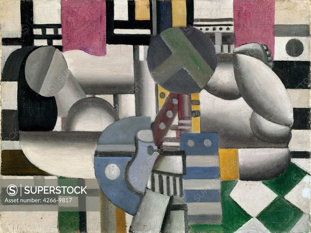 Private Collection Leger, Fernand (1881-1955) Woman with (Femme et nature morte) 49,4x65,3 Nude 18955 Oil on canvas Cubism
