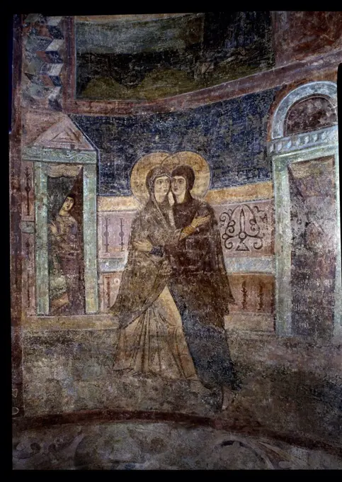 Ancient Russian, fresco, 11th century, Ukraine, Kiev, Saint Sophia Cathedral,
