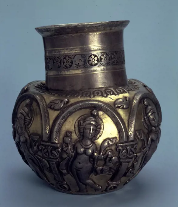 Sassanian Art Silver, gilded , circa 5th-6th century, Russia, St. Petersburg, State Hermitage, H 16
