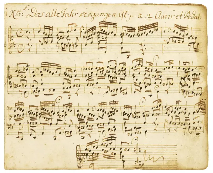 Organ chorale prelude. From the Orgelbüchlein, Bach, Johann Sebastian (1685-1750)