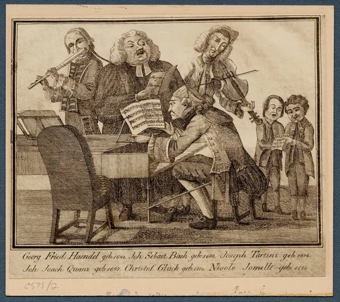 Handel, Bach, Tartini, Quantz, Gluck and Jommelli, Anonymous  