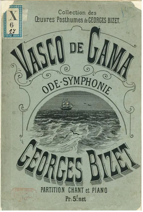 Cover of the ode-symphony Vasco de Gama by Georges Bizet, Bizet, Georges (1838-1875)