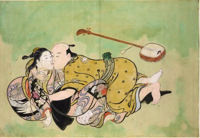 A man and geisha, Sukenobu, Nishikawa (1671-1750)