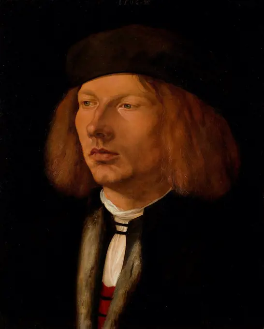 Portrait of Burkhard von Speyer by Durer, Albrecht (1471-1528) Royal Collection, London 1506 Tempera and oil on wood 32x26 Germany Renaissance Portrait Painting