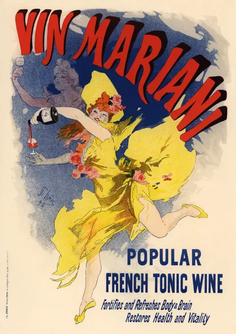 French wine advertising poster by Jules Cheret, colour lithograph, circa 1896, 1836-1932, Private Collection