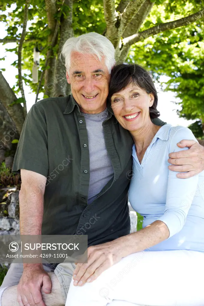 Portrait of affectionate senior couple.