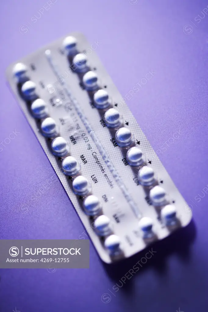 Blister of oral contraception pills.