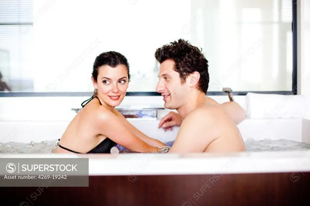 Couple in spa.