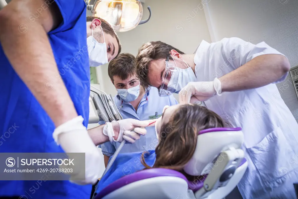 Dental care, Bordeaux hospital, France.