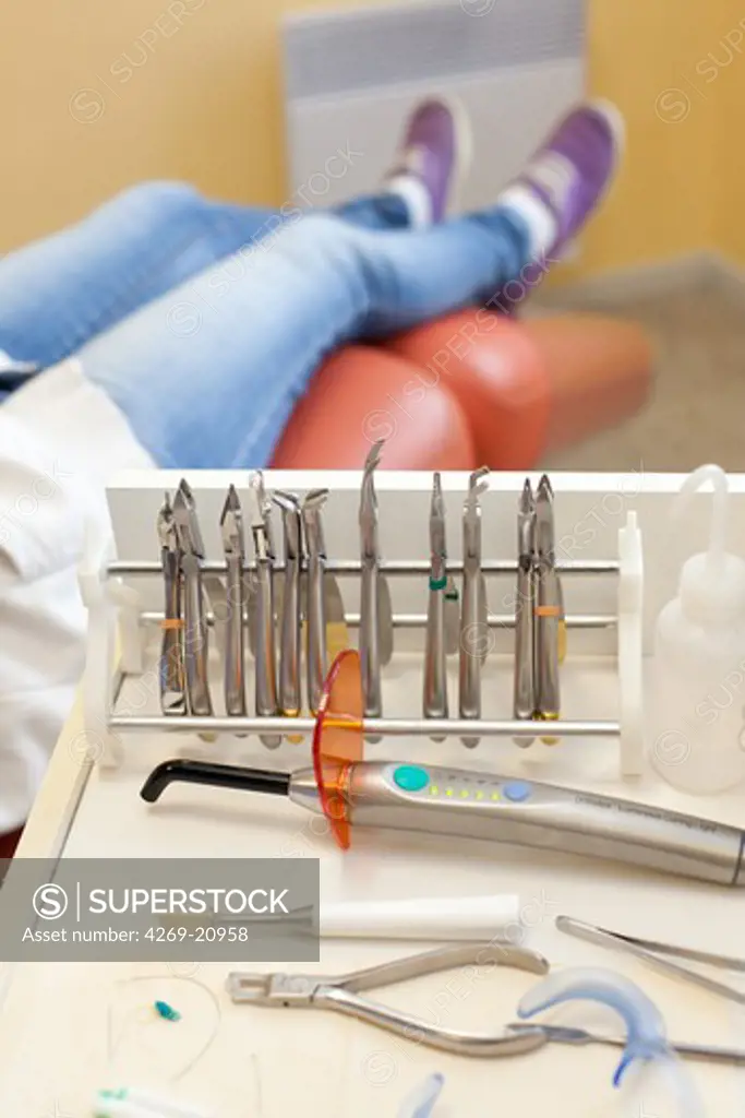 Equipment used by an orthodontist.