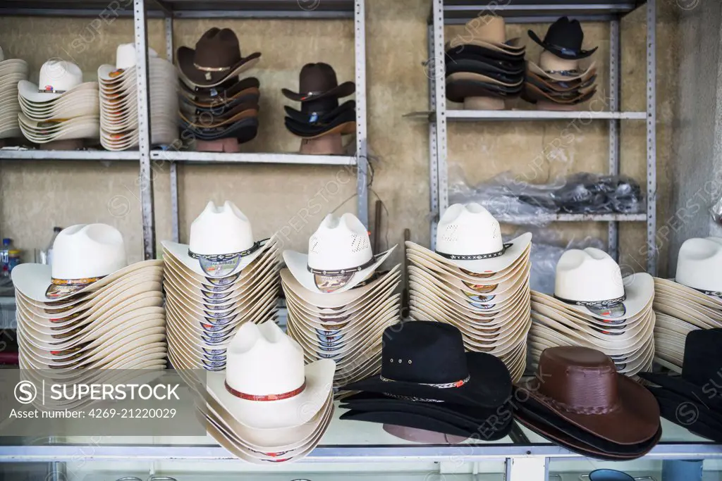 Store of cowboy hats, Baja California, Mexico.
