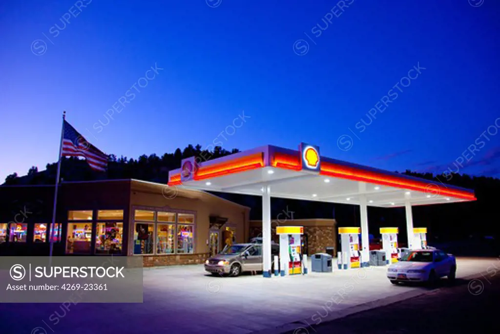 Shell gas station, United States.