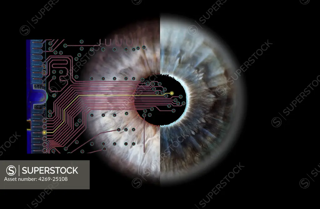 Eye. Bionic eye illustration