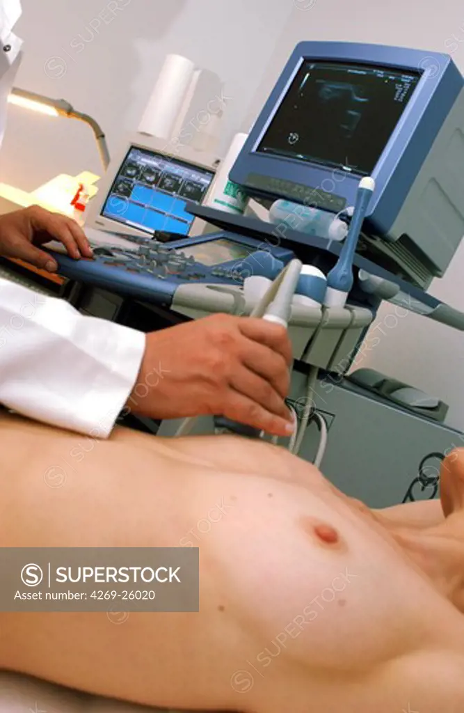 Breast ultrasound scanning. Breast cancer screening