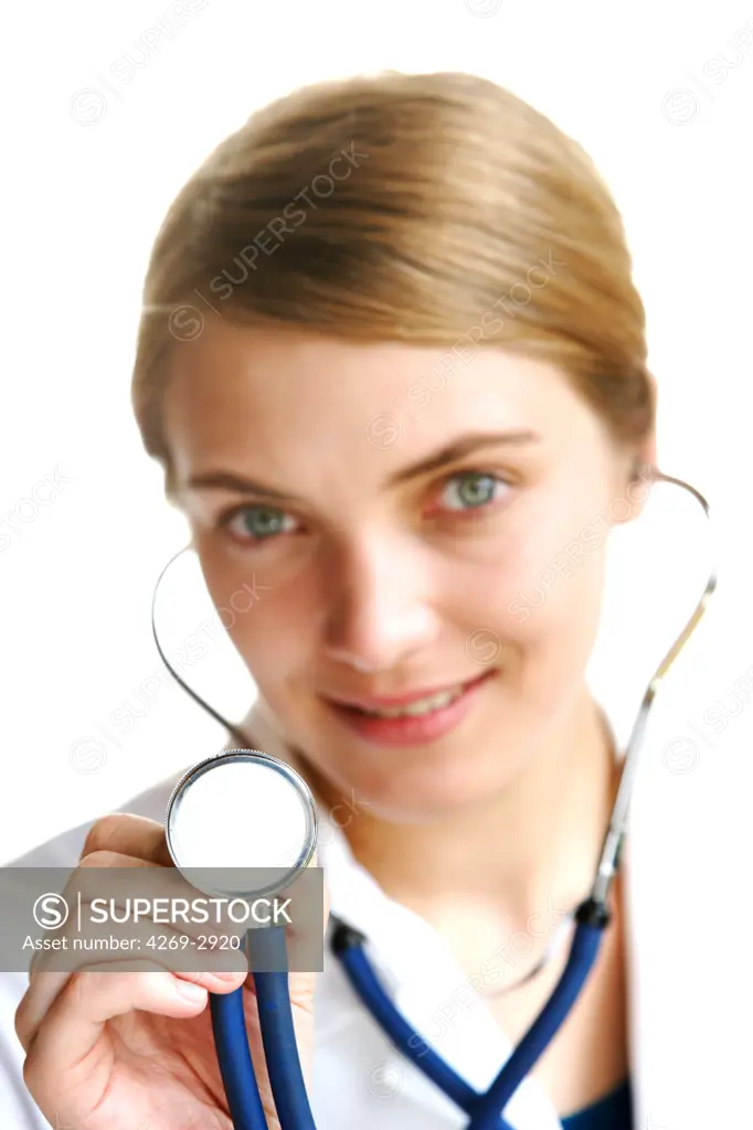 Portrait of intern or hospital doctor.