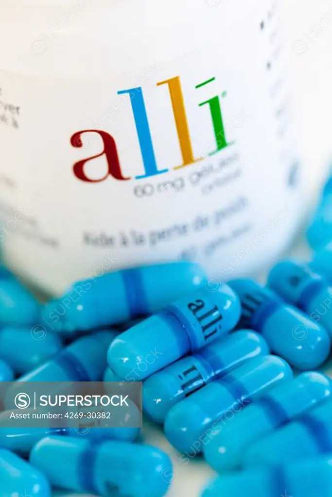 Alli is a half-dose version of the diet drug Xenical (Orlistat) produced by GlaxoSmithKline (GSK). First anti-obesity drug, available in pharmacy without prescription in France from May 6 2009.