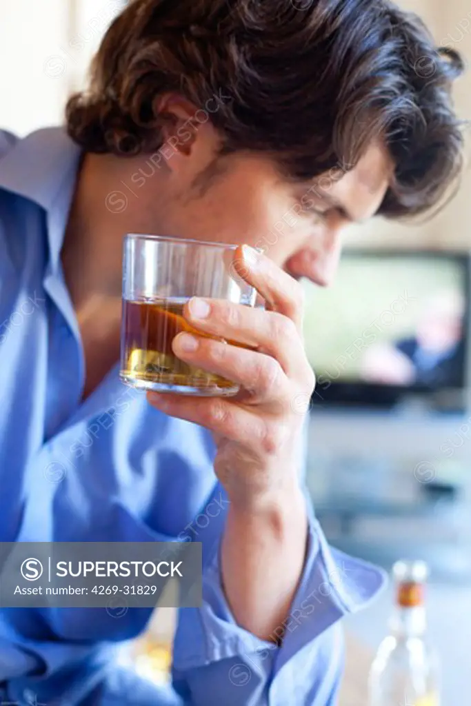 Man drinking Alcohol.